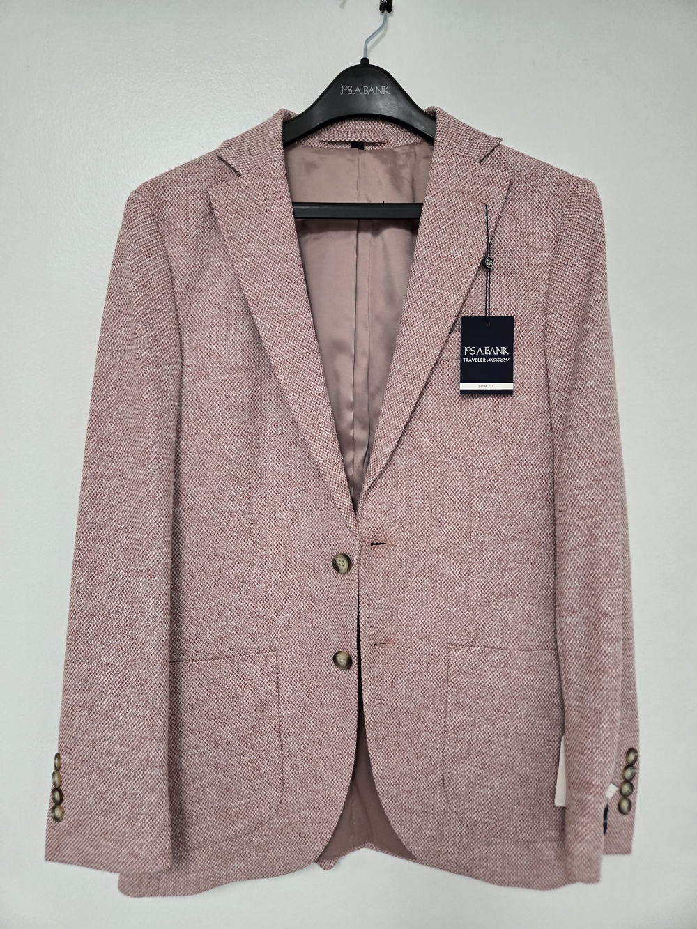 Jos. A. Bank Men's Traveler Blazer in Dusty Rose Pink
